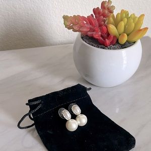 Rhinestone and faux Pearled Earrings